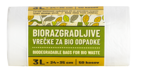 Biodegradable garbage bags 3 L - Piskar