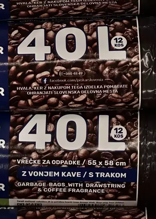 Dišeče vrečke, 40 L – nov vonj KAVA!