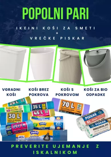 Koši Ikea in vrečke Piskar - izberite popolni par